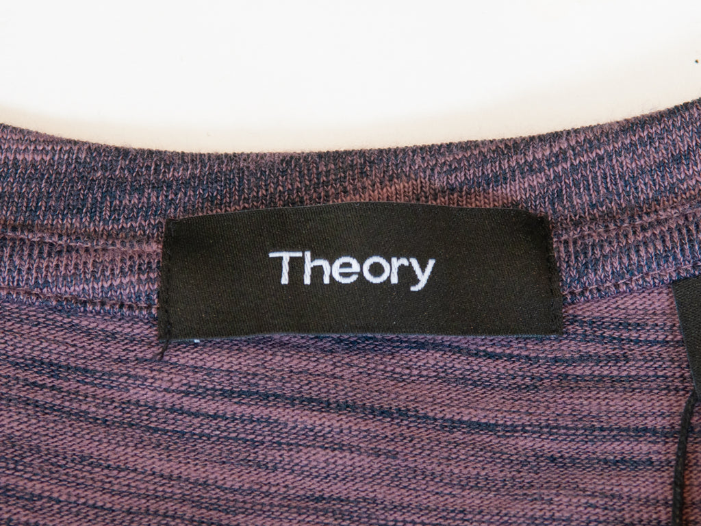 Theory Purple Claey Kilim Multi Lounge Slub T-Shirt