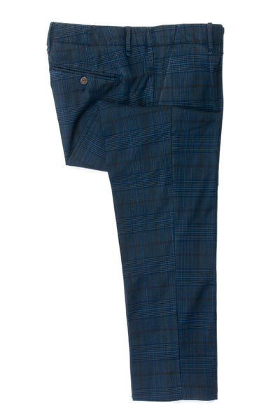 Myths Blue Check Garment Washed Vintage Wool Pants