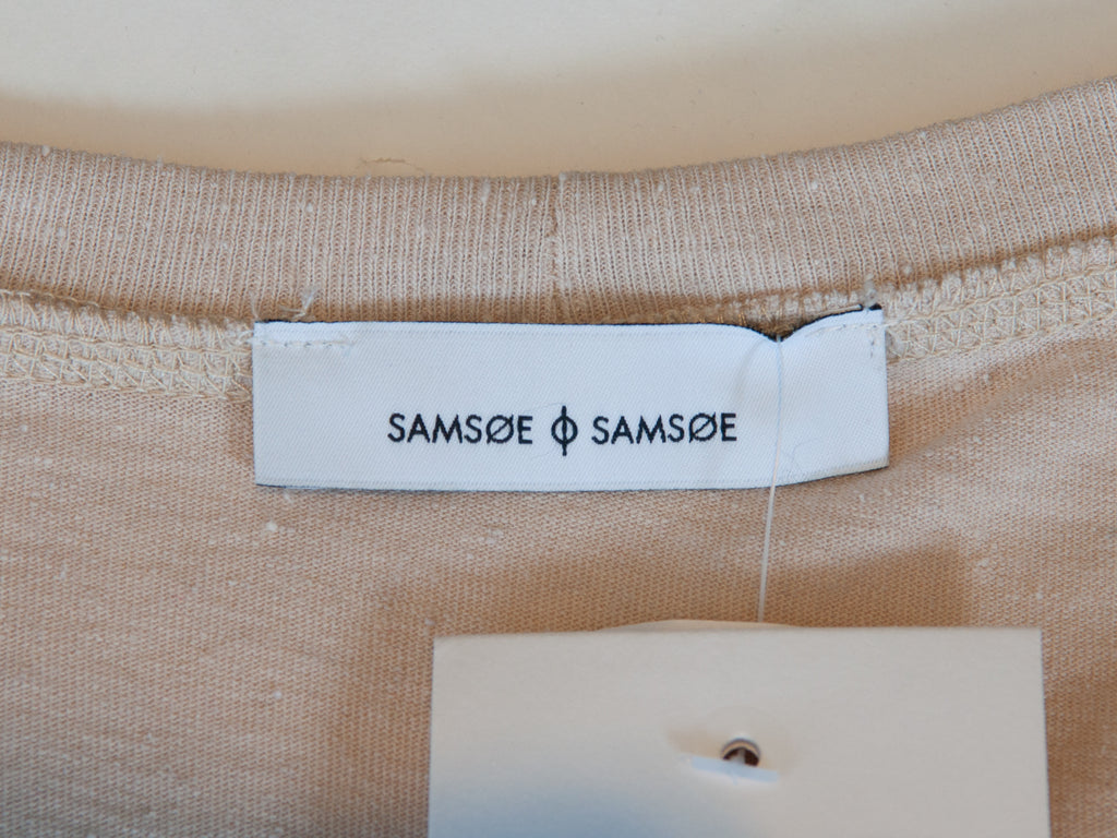 Samsoe Samsoe Wind Chime Brown Barasat Silk Blend T-Shirt