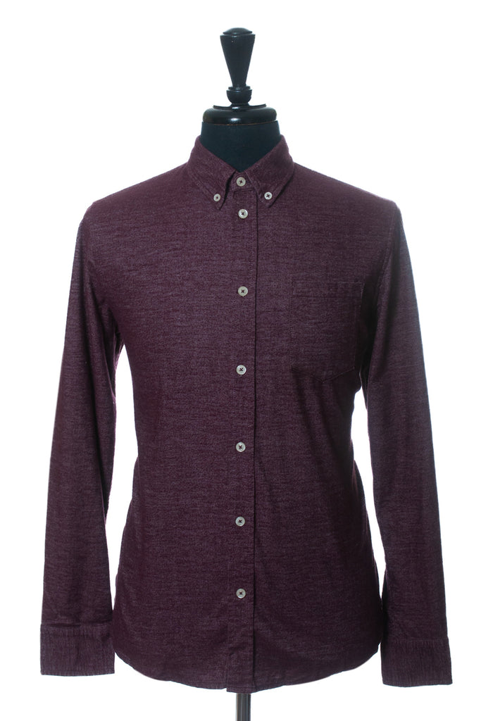 Illustrated Example Burgundy Heavy Flannel Shirt