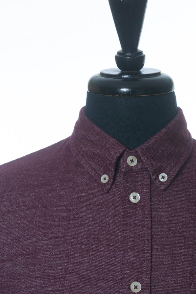 Illustrated Example Burgundy Heavy Flannel Shirt