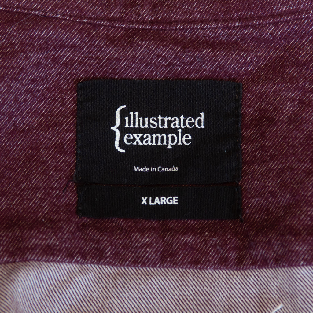 Illustrated Example Burgundy Heavy Flannel Shirt