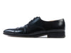Salvatore Feragammo Black Leather Cap Toe Derby