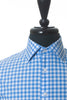 Thomas Pink Blue Gingham Check Slim Fit French Cuffed Shirt