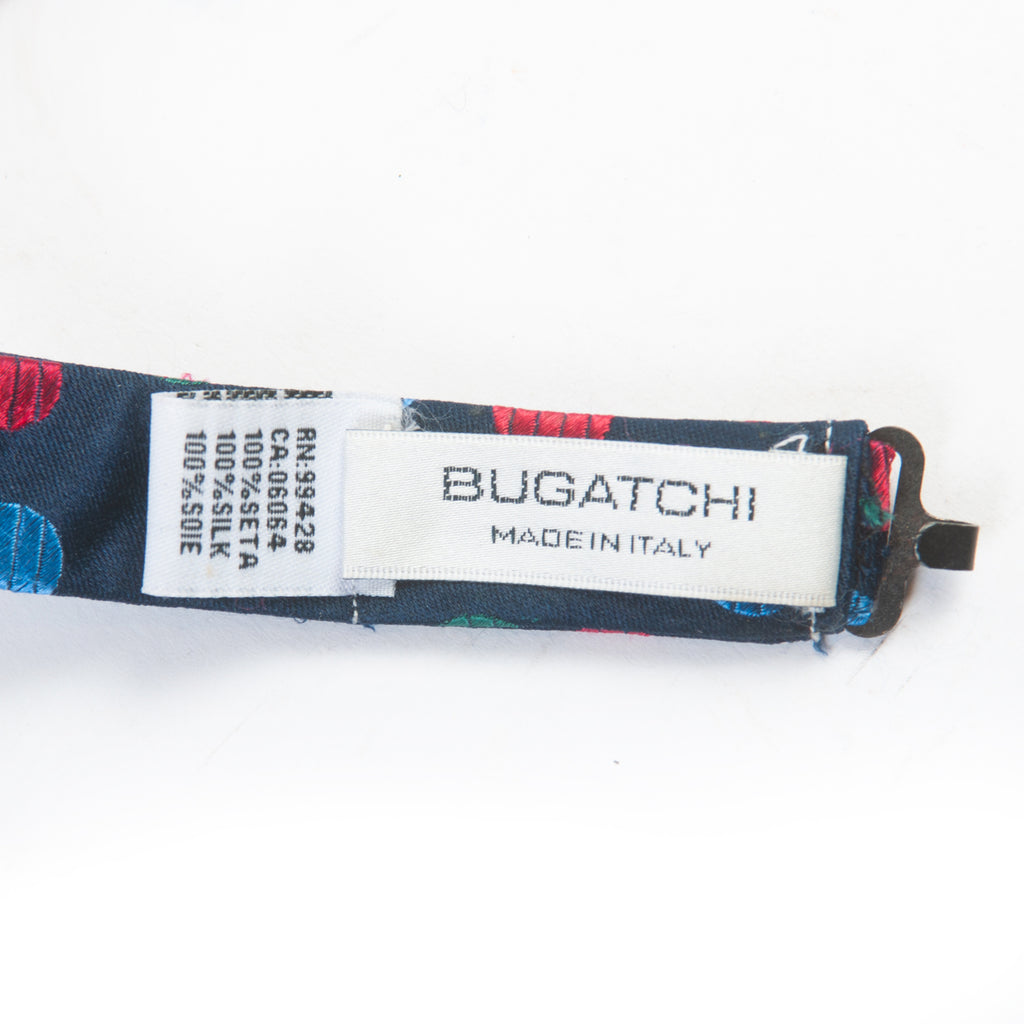 Bugatchi Multi Color on Navy Polka Dot Bow Tie