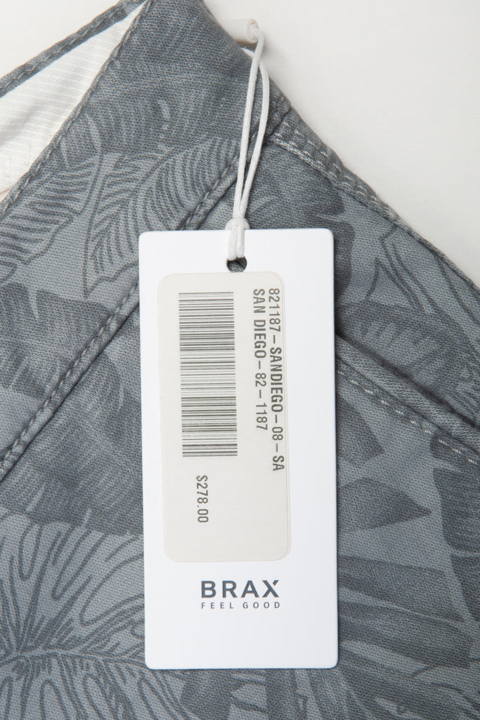 Brax NWT Gray Floral Print San Diego Pants