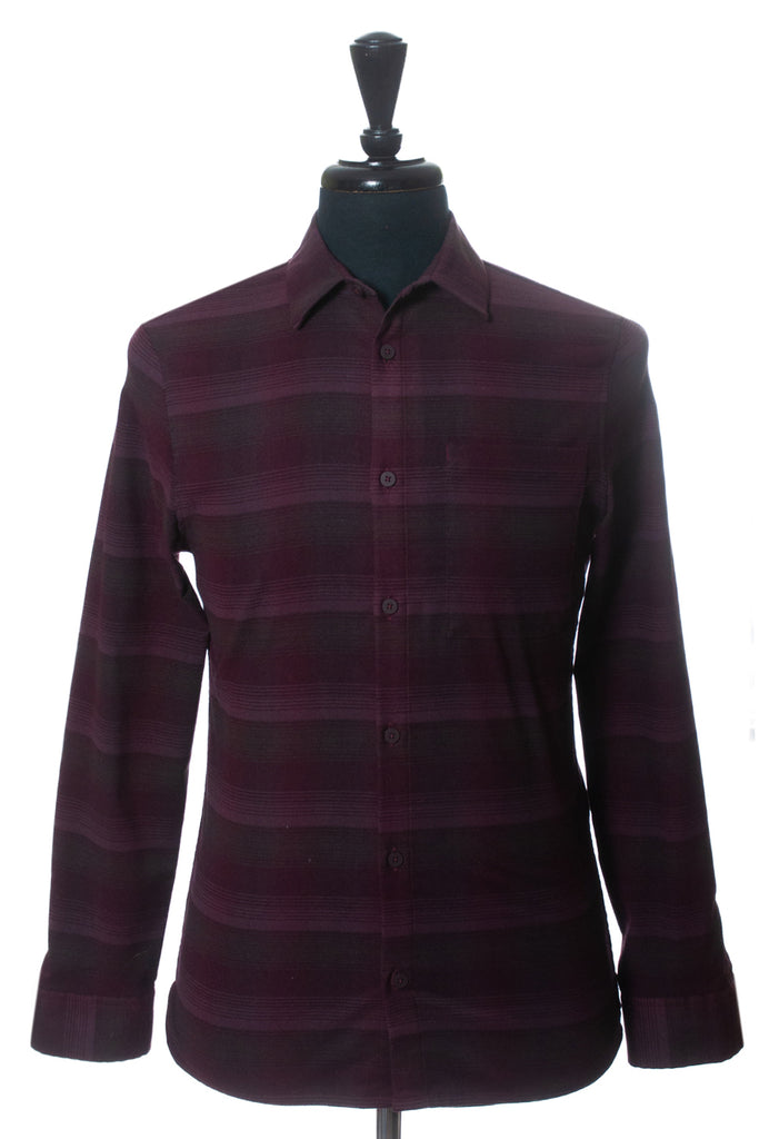 Lululemon Burgundy Stripe Shirt