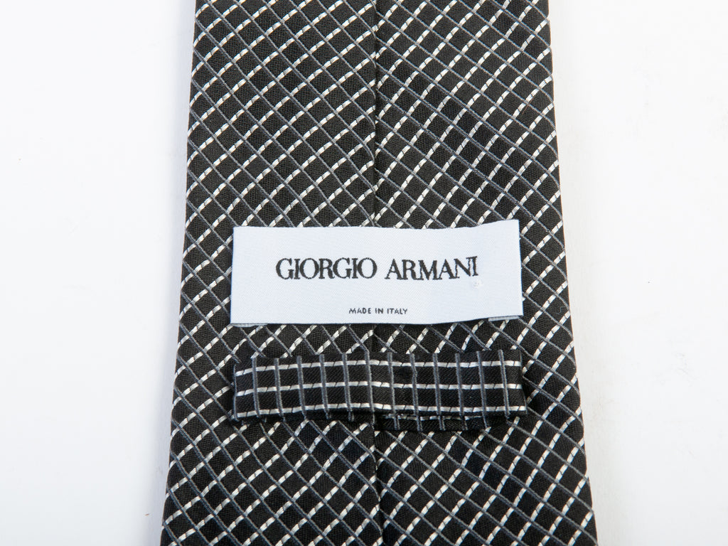 Giorgio Armani Black Graph Check Tie
