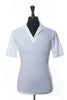 Eton White Jersey Knit Linen Blend Camp Shirt