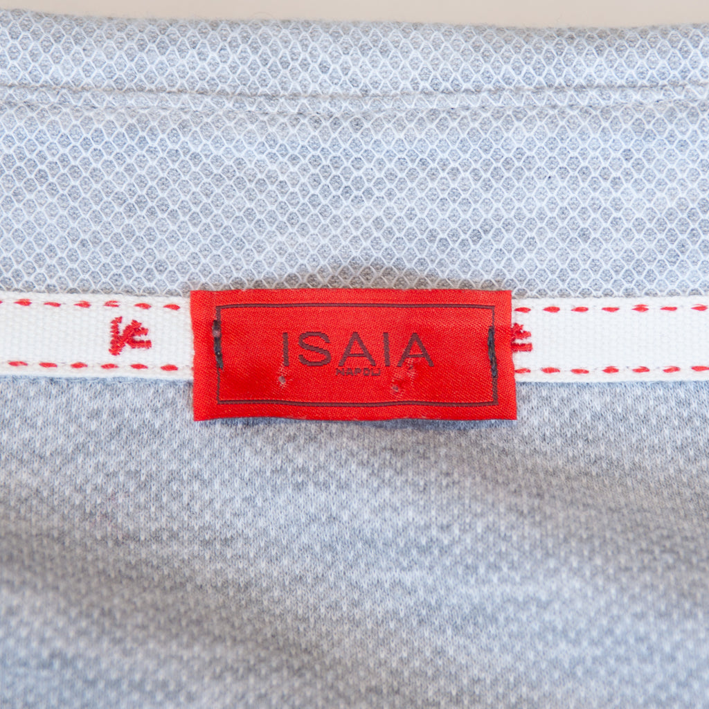 Isaia Grey Slim Fit Jersey Knit Shirt