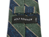 Holt Renfrew Blue and Green Striped Raw Silk Tie