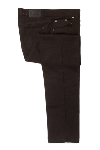 Brax Brown Box Weave Wooper Fancy Regular Fit Pants