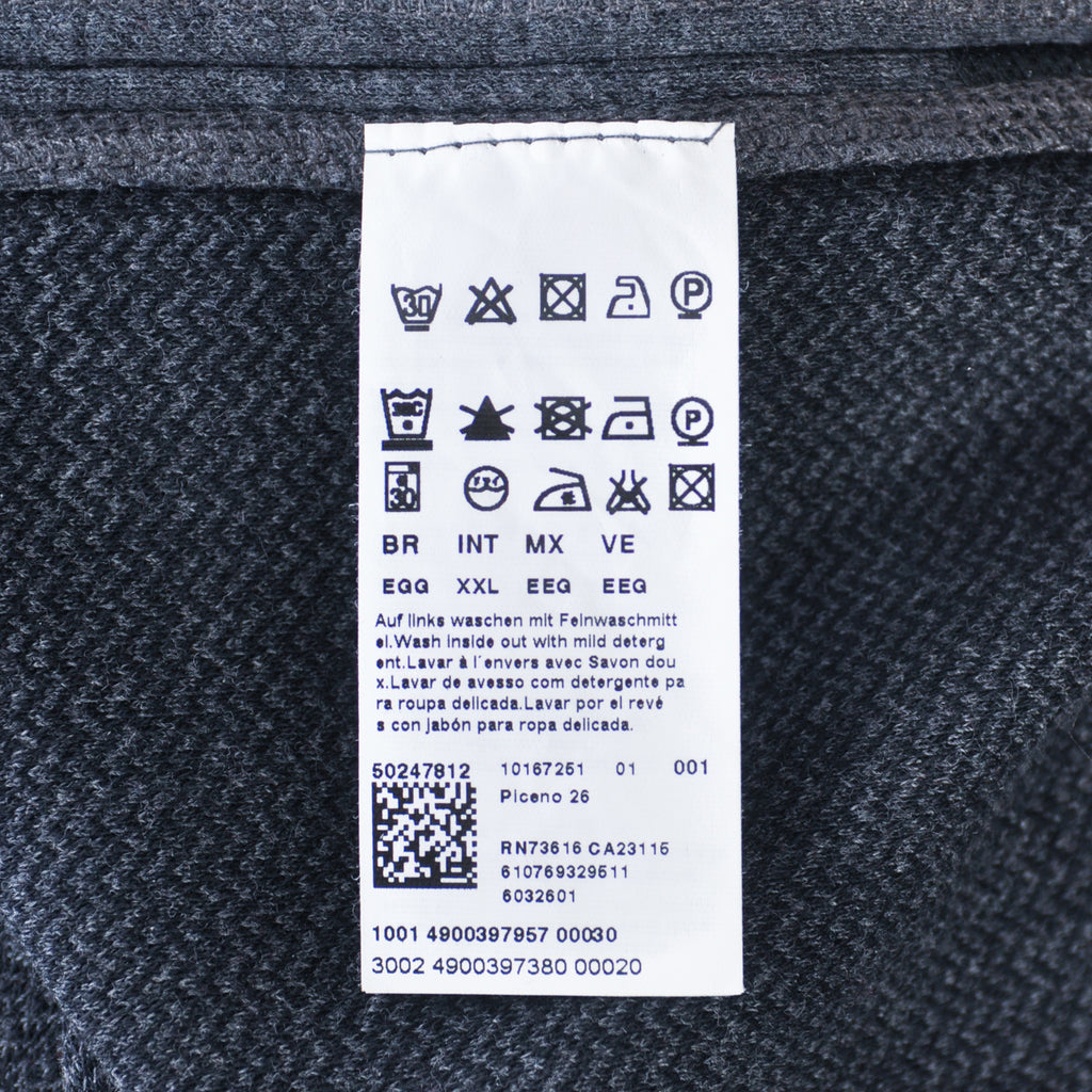 Hugo Boss Grey Picano Regular Fit Quarter Zip Sweater