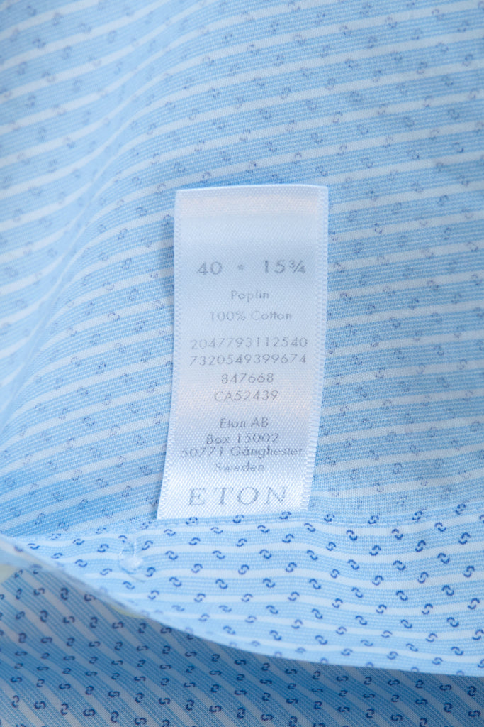 Eton Pattern Stripe Contemporary Fit Shirt