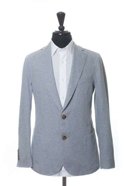 Eleventy Gray Jersey Knit Deconstructed Blazer
