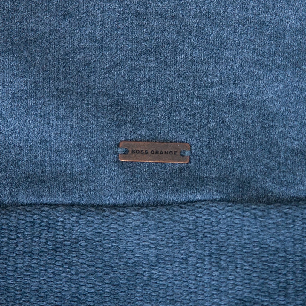 Hugo Boss Gray Shawl Collar Wawy Sweater