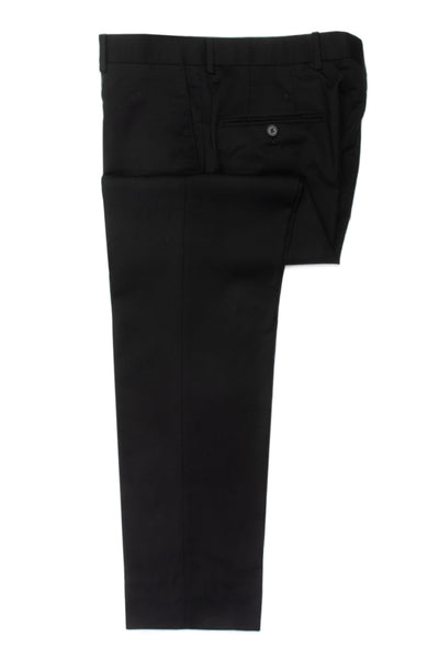 Samuelsohn Black V-100 Super 120s Performance Wool Pants