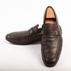 Salvatore Ferragamo Pebbled Brown Leather Loafers