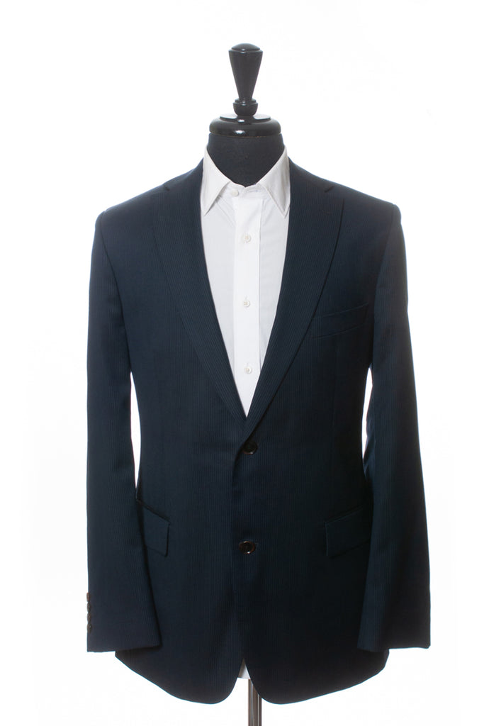 Hugo Boss Navy Blue Pinstriped Pasolini Movie Suit