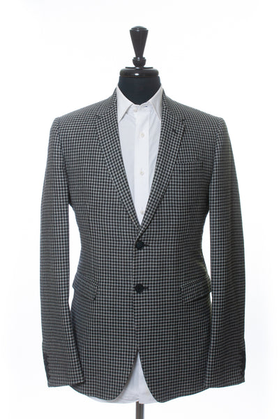 Paul Smith Gray Check Flannel Kensington Slim Fit Blazer