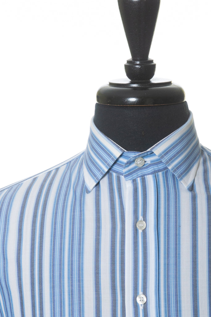 Etro Blue Striped Cotton Shirt