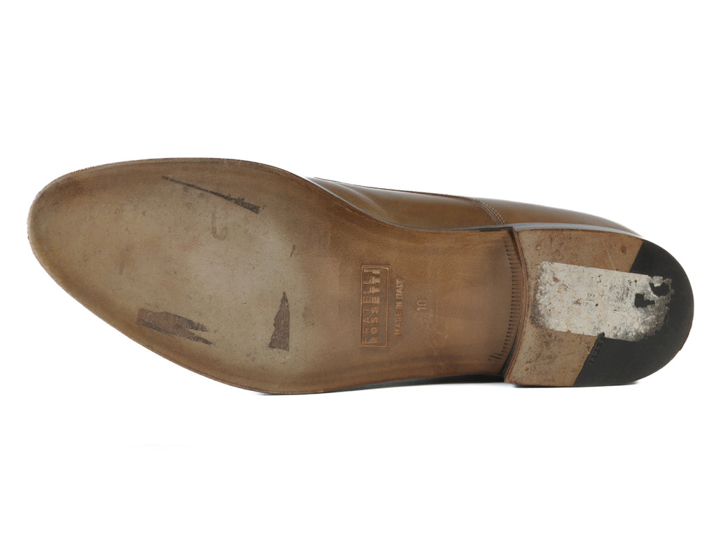 Fratelli Rossetti Brown Perf Toe Double Monk Strap Shoes
