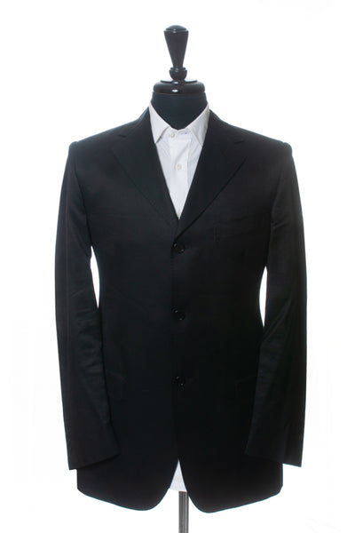 Alexander McQueen Black Silk Cotton Blazer