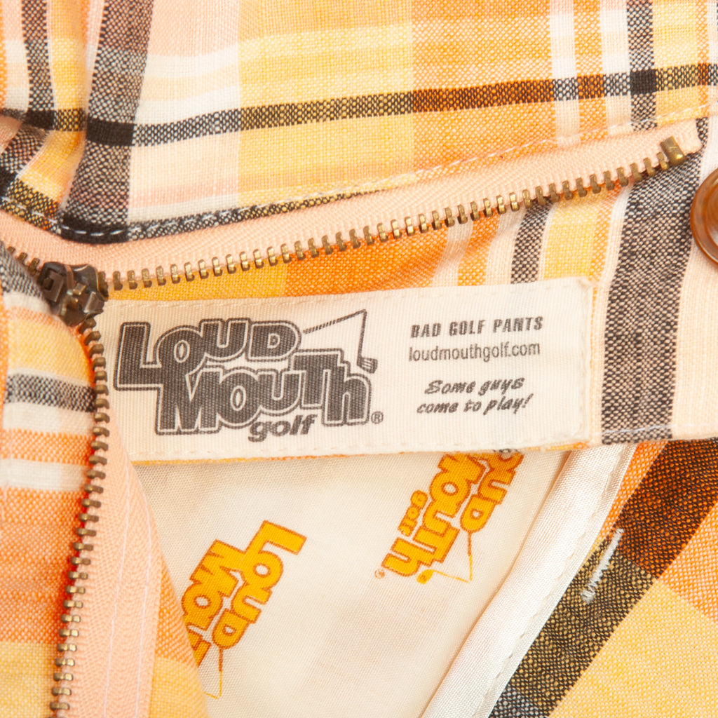 Loudmouth Golf Bold Orange Check Golf Pants
