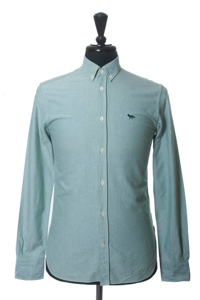 Maison Kitsune Light Green Oxford Button Down Shirt