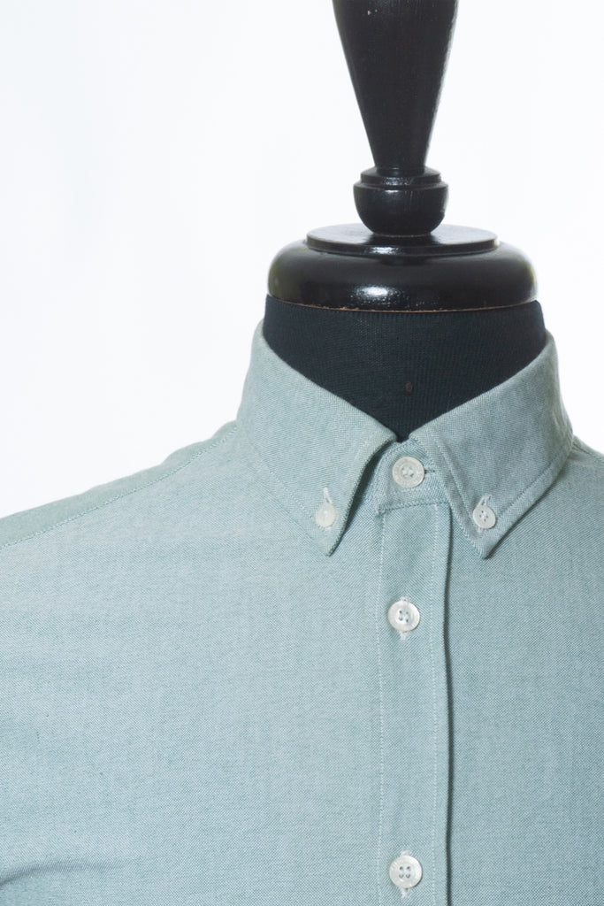 Maison Kitsune Light Green Oxford Button Down Shirt