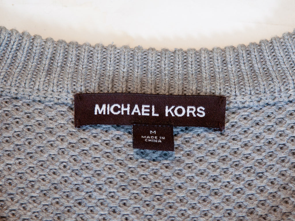 Michael Kors Grey Knit Crew Sweater