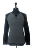 Benson Grey and Black Cashmere Blend Crew Neck Sweater