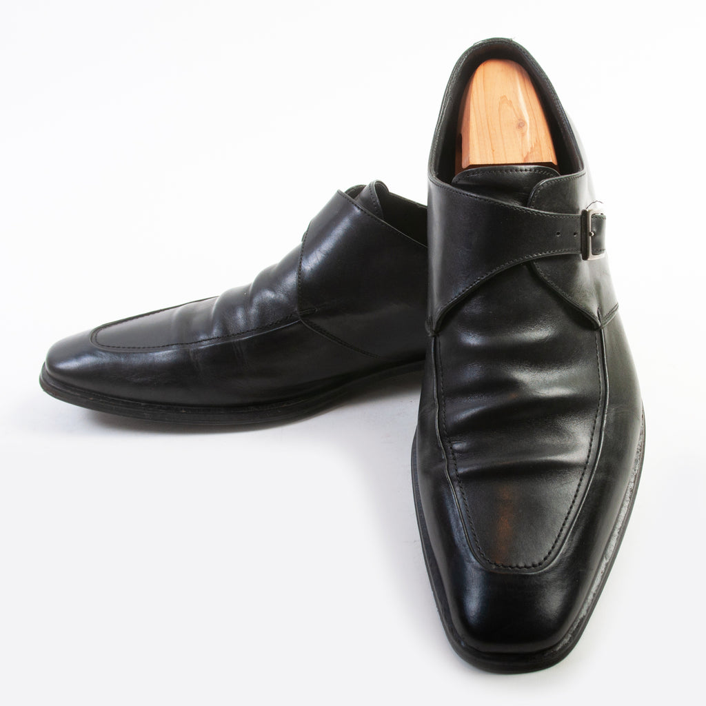 Hugo Boss Black Leather Monk Strap Shoes