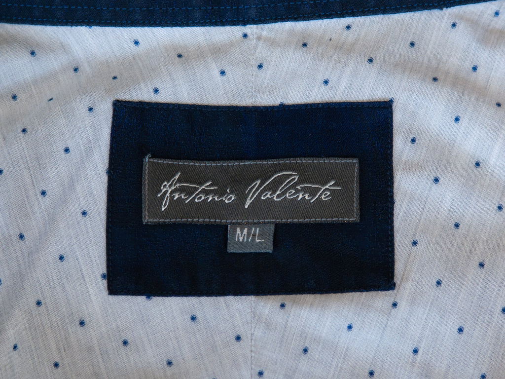 Antonio Valente Gray Polka Dot French Cuffed Shirt