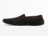 Tods X Ferrari Black Suede Driving Loafers