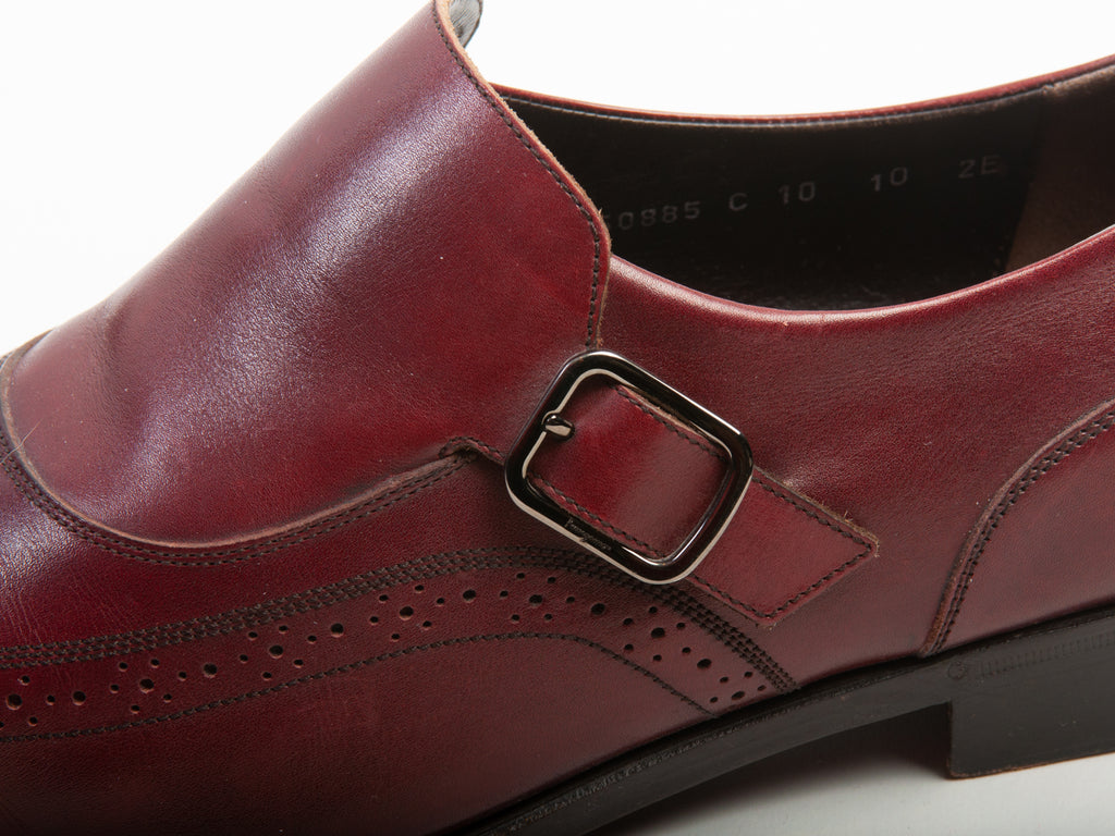 Salvatore Ferragamo Mahogany Red Buckle Shoes