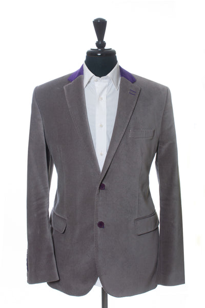 Bogosse Purple on Grey Velvet Blazer