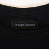 Wings + Horns Black Crew-Neck Pullover