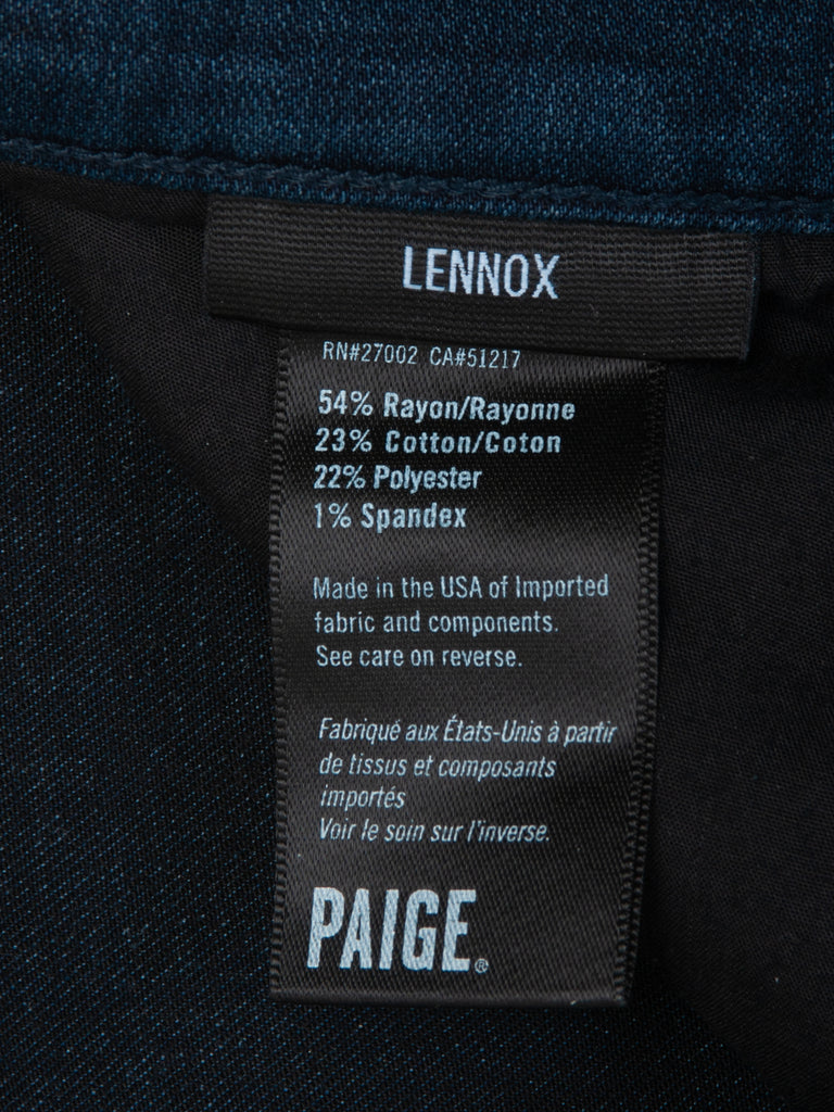 Paige Inkwell Blue Lennox Jeans