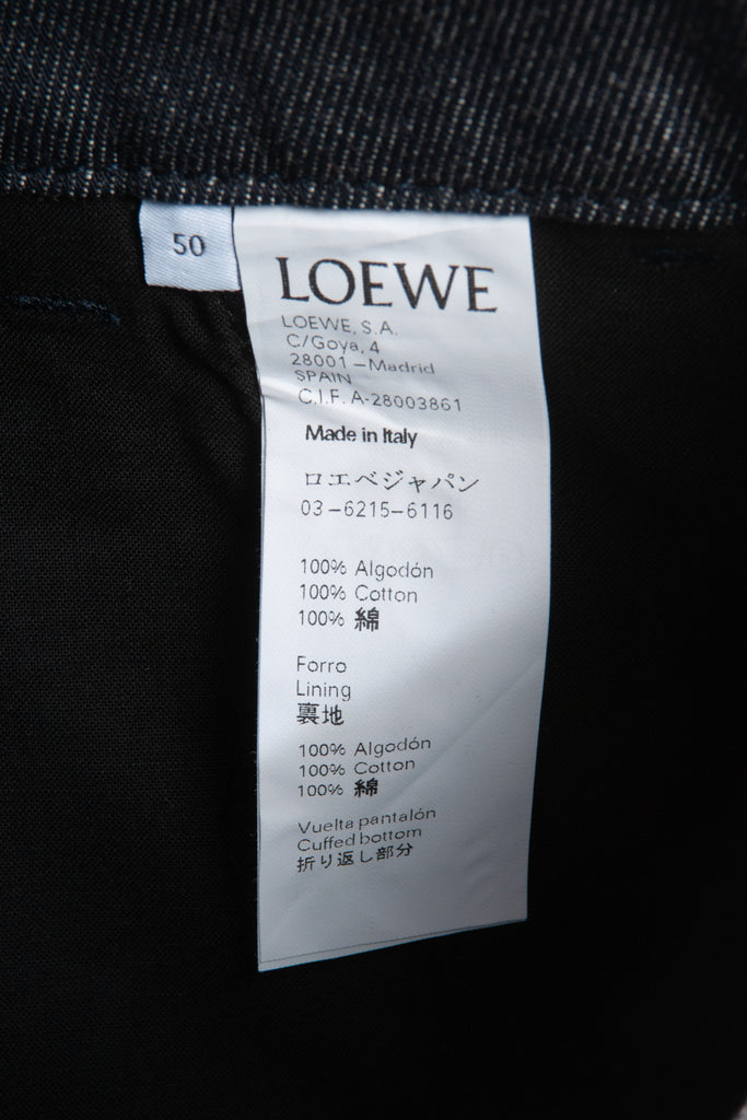 Loewe White Turn-Up Cuff Jeans
