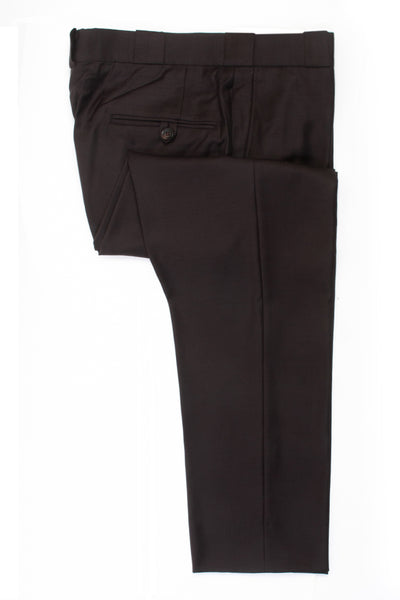 Sam Abouhassan Chocolate Brown Wool Trousers