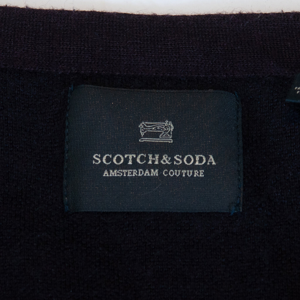 Scotch & Soda Black and Brown Cardigan Sweater
