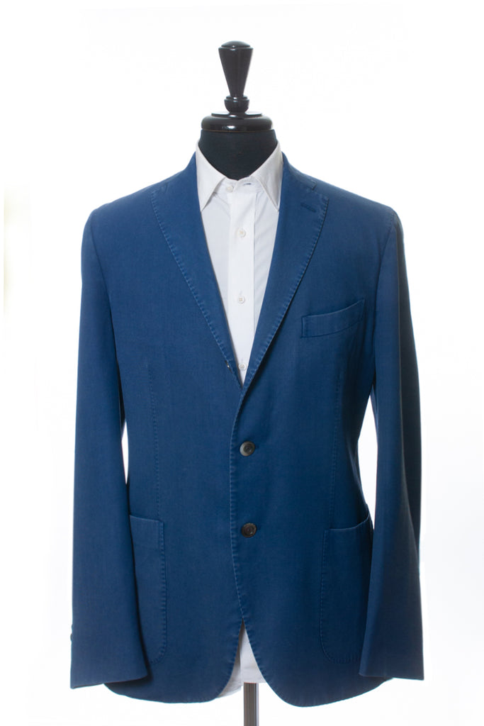 Boglioli Blue Garment Dyed Wool K-Jacket Blazer