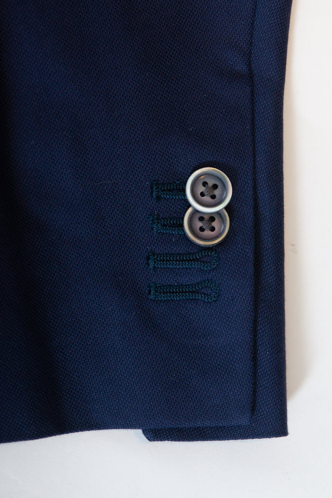 Corneliani Navy Blue Silk Cotton Identity Blazer