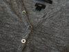 John Varvatos Luxe Grey Knit Linen Henley Shirt