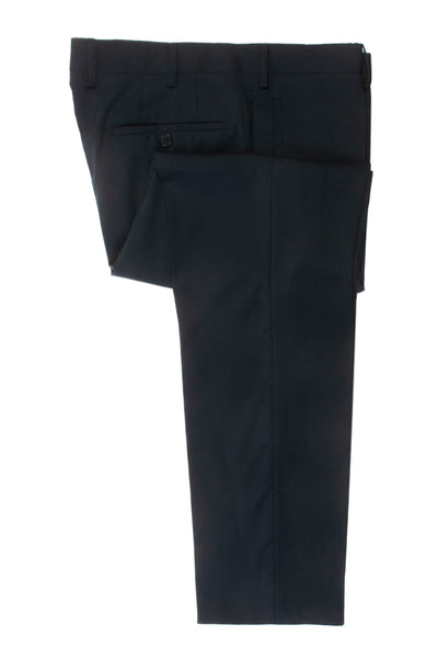 Prada Navy Blue Stretch Wool Trousers