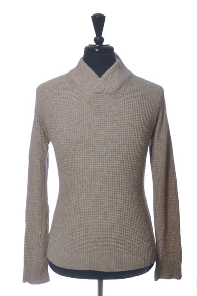 Rag & Bone Oatmeal Brown Waffle Knit Cardigan