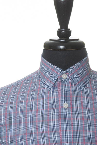 ZZegna Grey Check Regular Fit Shirt