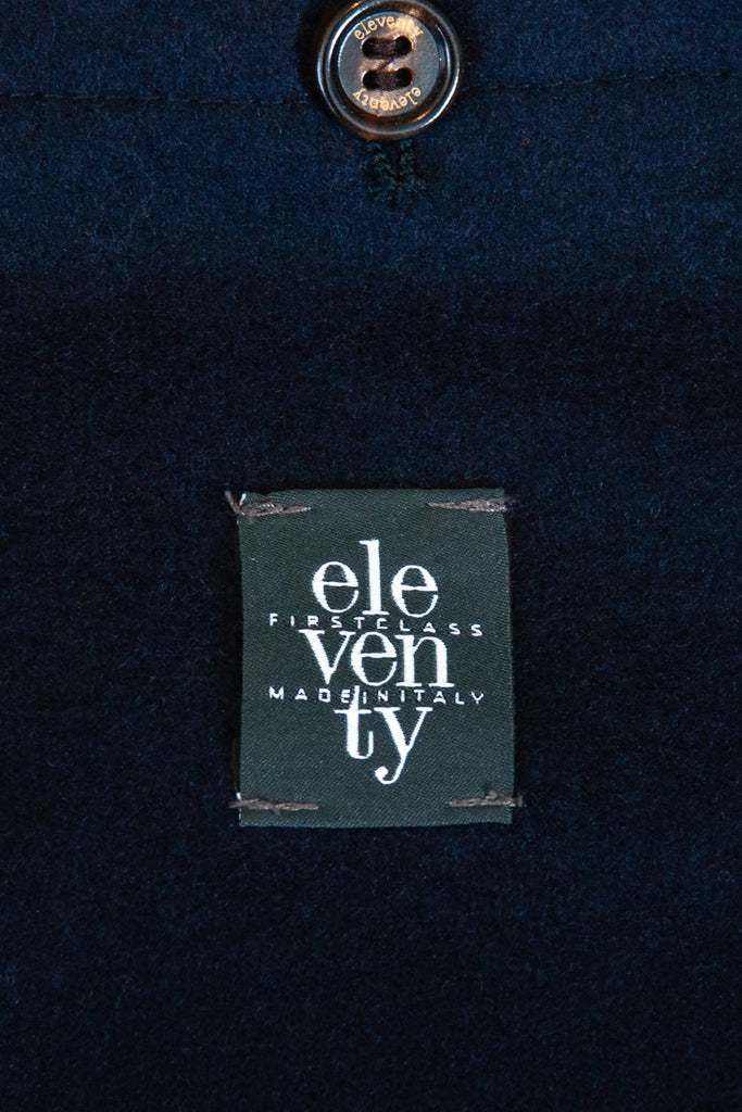 Eleventy Navy Blue Flannel Blazer
