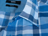 Hugo Boss Blue Check Slim Fit Marco_2 Short Sleeve Shirt